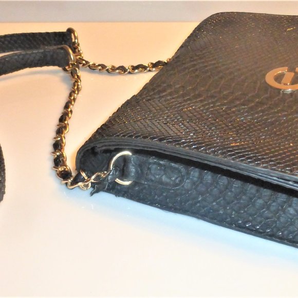 ELIZABETH GRANT Black Purse Clutch Purse Evening Bag - Picture 2 of 10